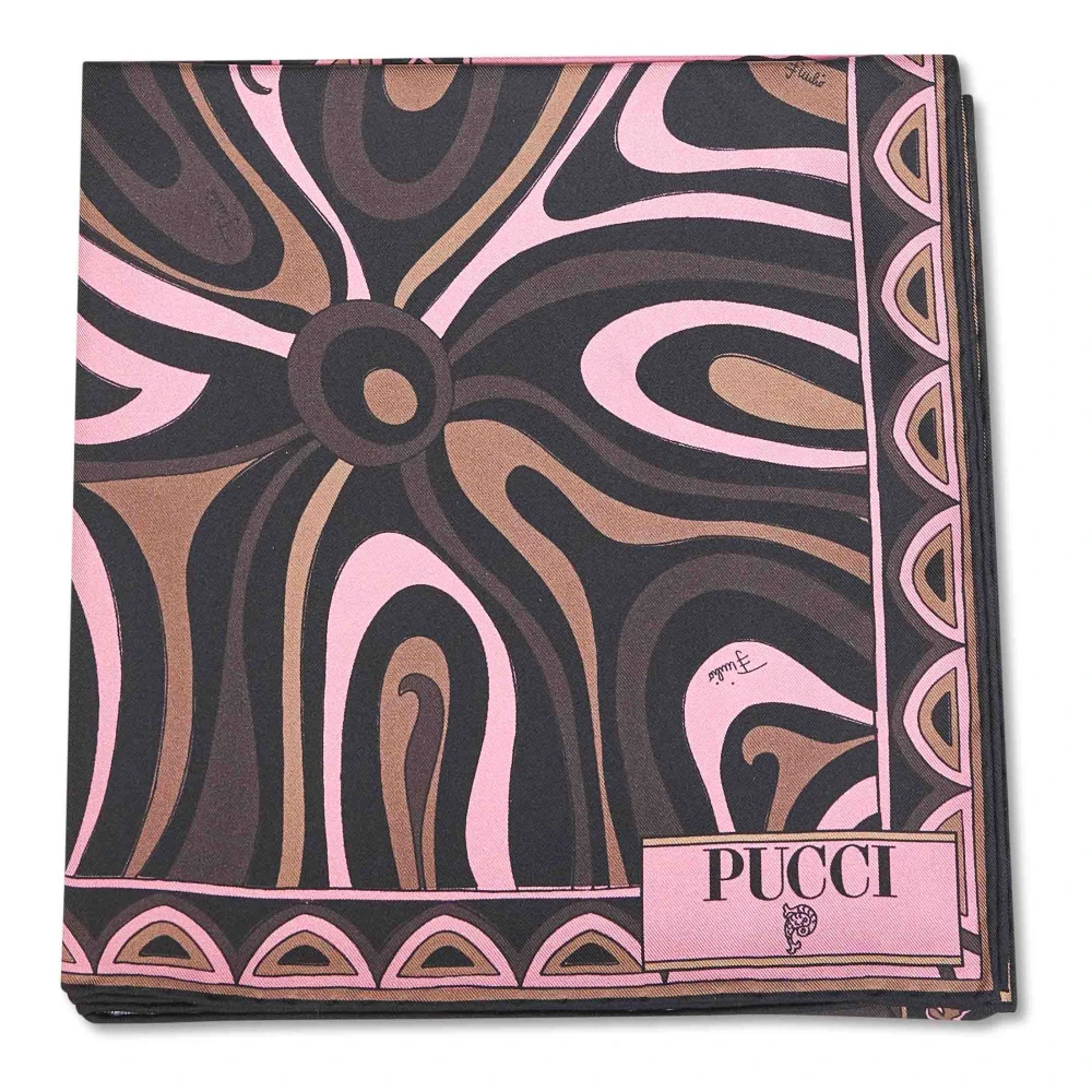 Pucci Donna Multicolor - Foulard In Seta Con Stampe Miste - Accessories - E - One Size