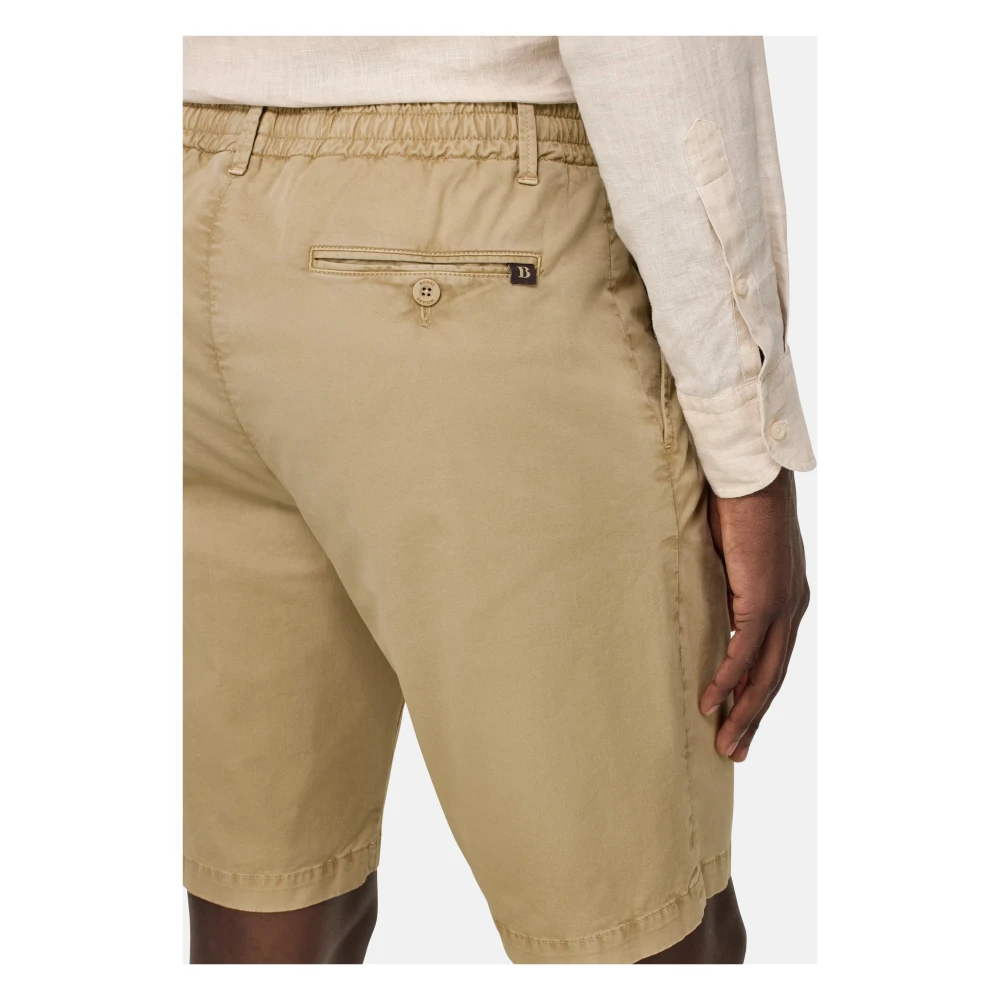 Boggi Milano Stretch katoenen zomer Bermuda shorts Beige Heren