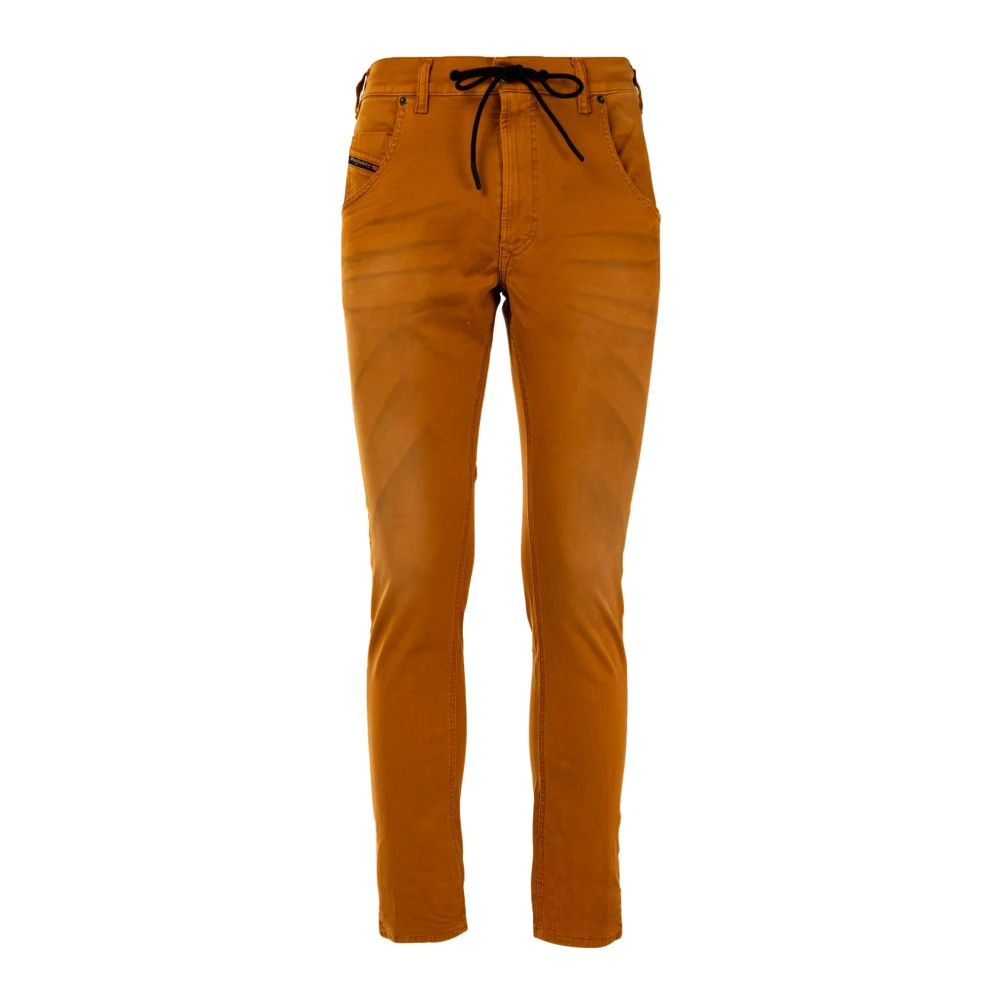 Diesel Katoenen Heren Tapered Broek Yellow Heren