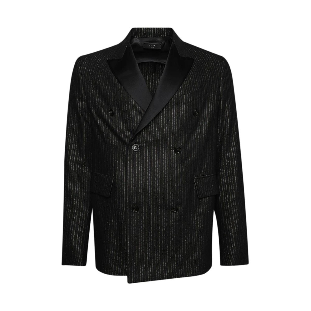 Amiri Pinstripe Blazer Zwart Black Heren