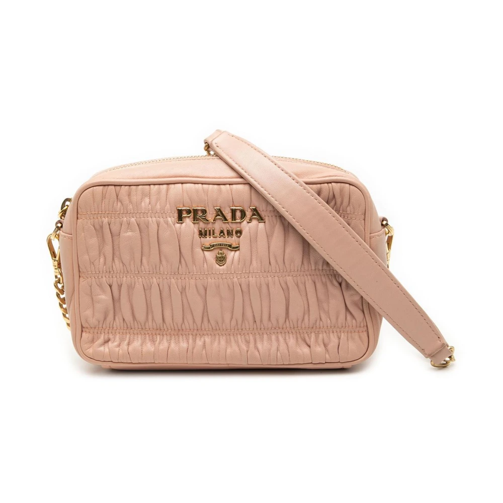 Prada Vintage Women's Brown Pre-Owned Leather Crossbody Bag