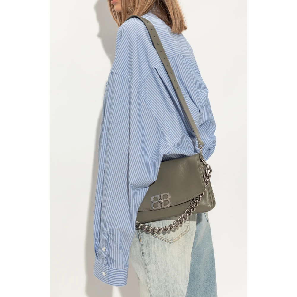 Balenciaga Leren schoudertas Green Dames