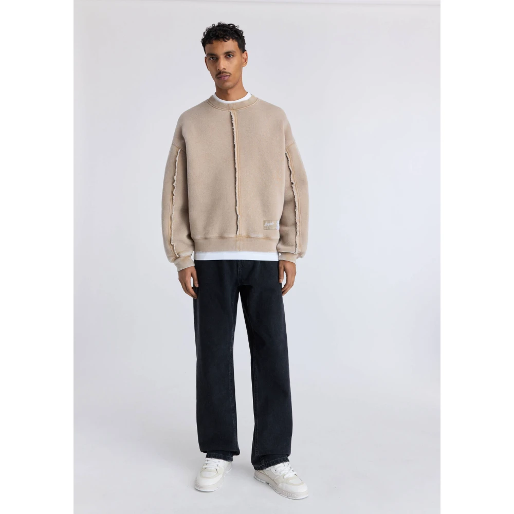 Axel Arigato Chopped Distressed Sweatshirt Brown Heren