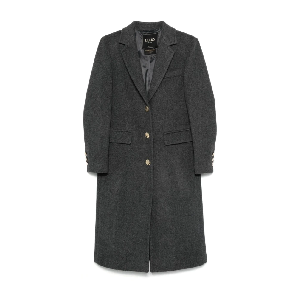 Liu Jo Grijze Wollen Overjas Gray Dames