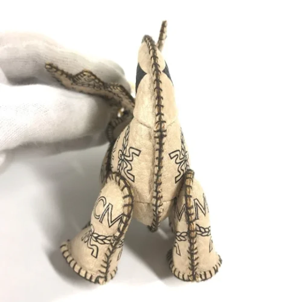MCM Pre-owned Leather key-holders Beige Dames