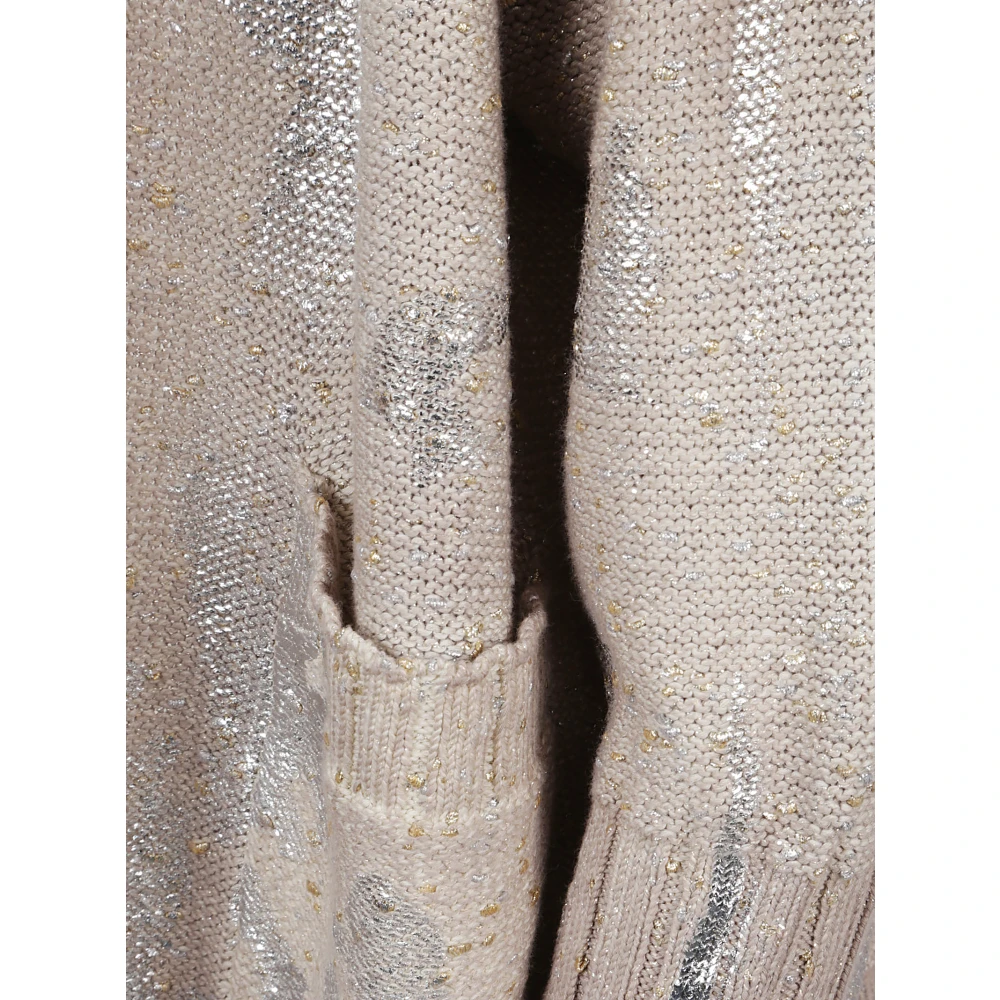 Avant Toi Beige Metallic Sweater Made in Italy Beige Dames