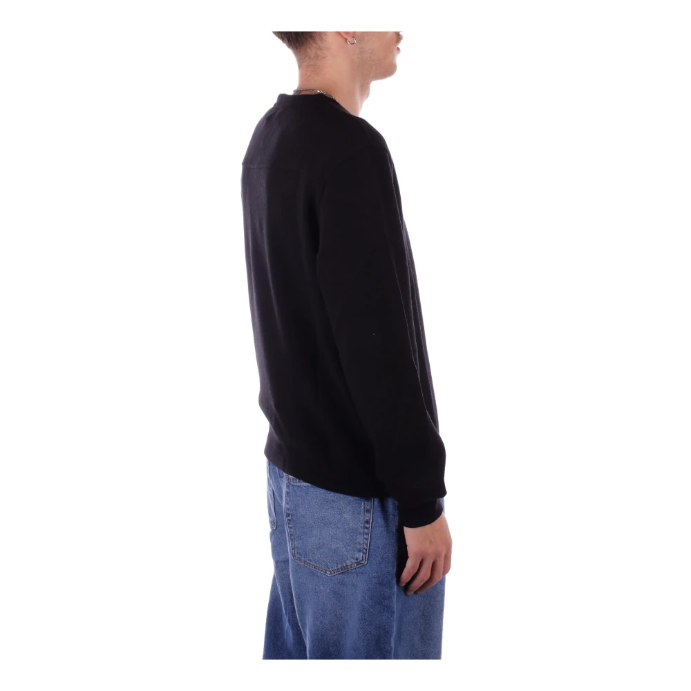 Costume National Zwarte Logo Voorzak Trui Black Heren