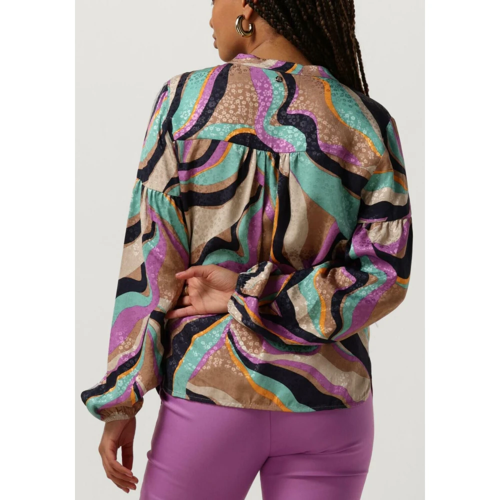 MOS MOSH Paarse Onda Blouse voor Vrouwen Multicolor Dames