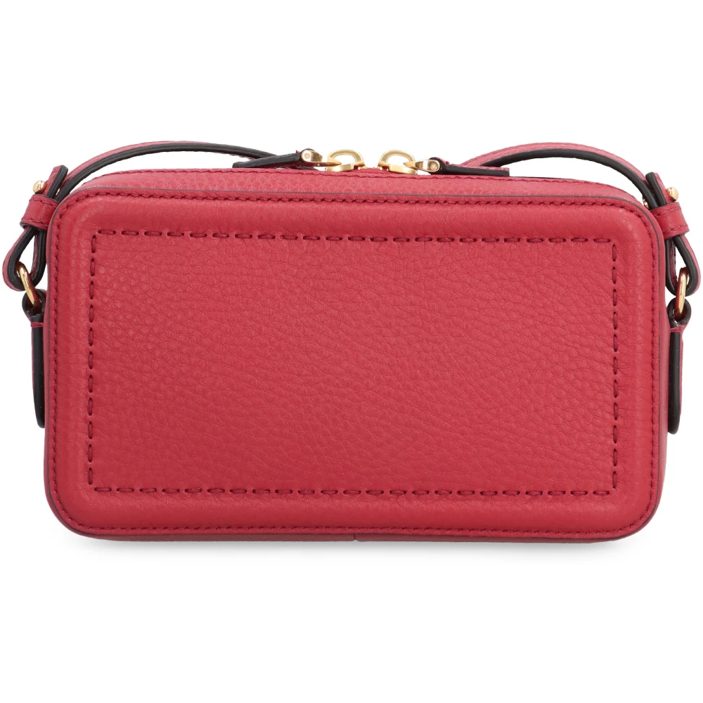 Valentino Leren Mini Schoudertas Red Dames