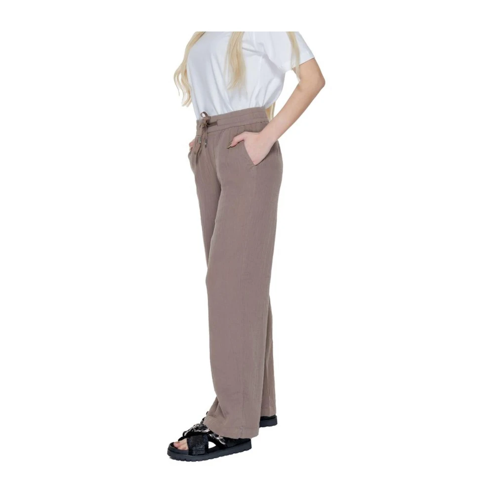 Street One Bruine Katoenen Palazzo Broek Brown Dames