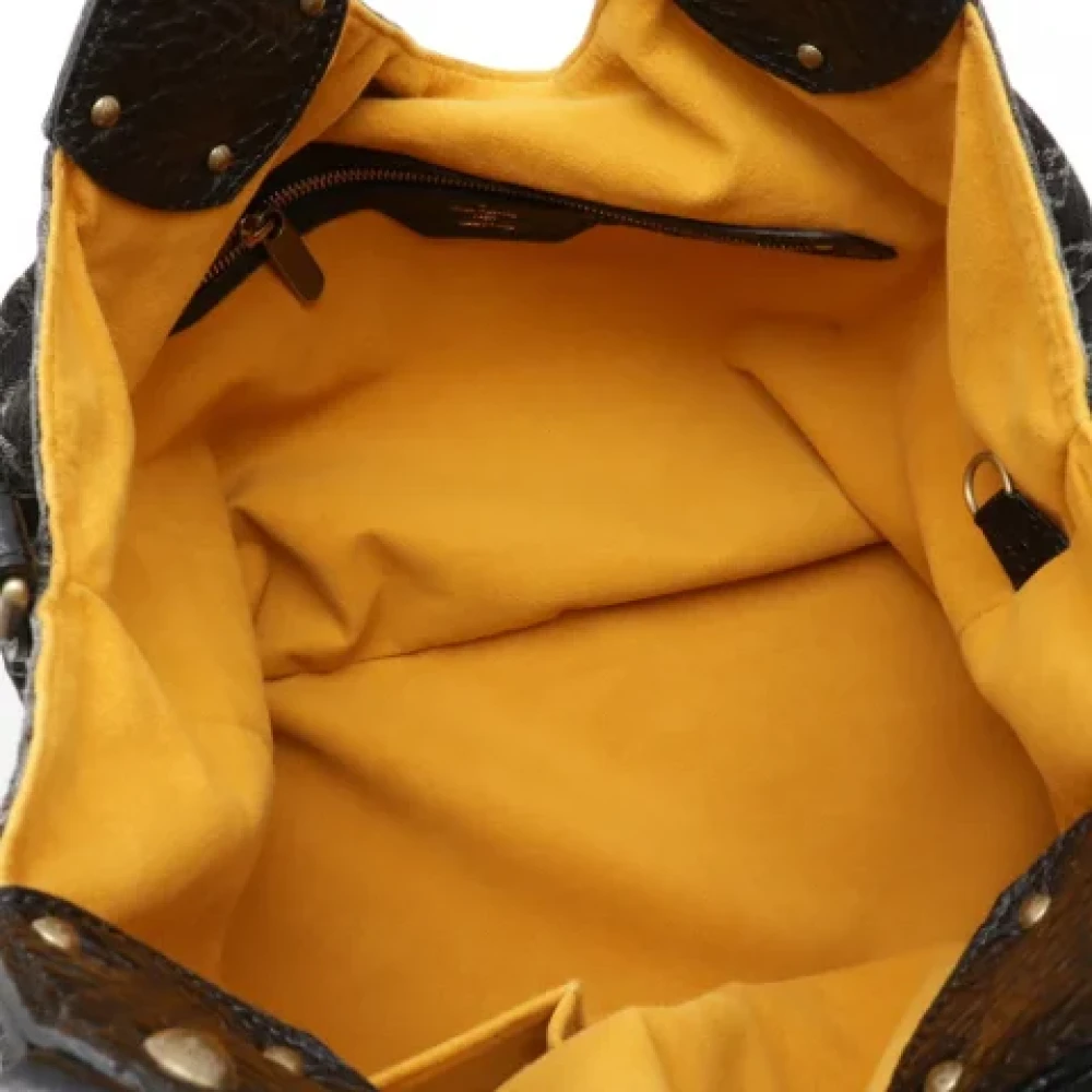 Louis Vuitton Vintage Pre-owned Denim handbags Black Dames