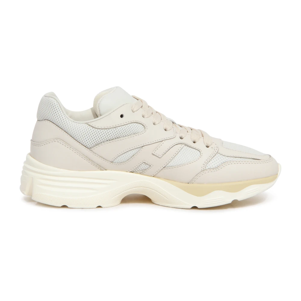 Hogan Italiaanse leren schoenen met memory foam Dames Schoenen Wit