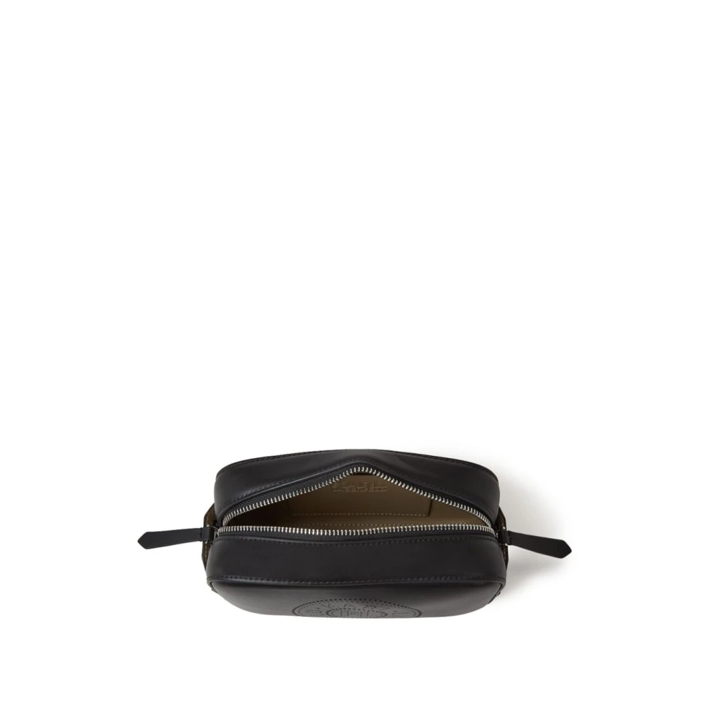 Karl Lagerfeld Cameratas Zwart Cirkelvormig Geperforeerd Logo Black Dames