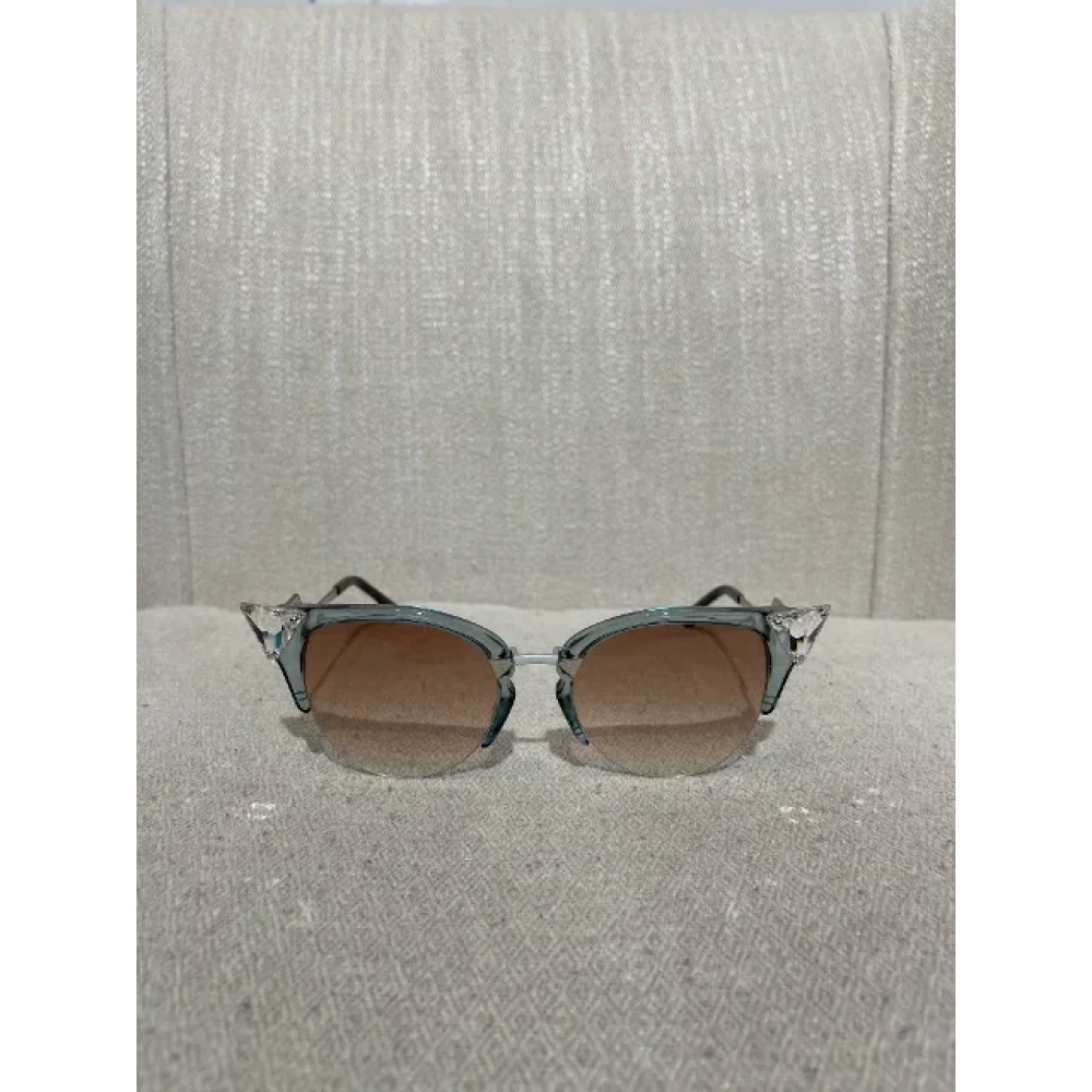 Fendi Vintage Pre-owned Plastic sunglasses Blue Dames