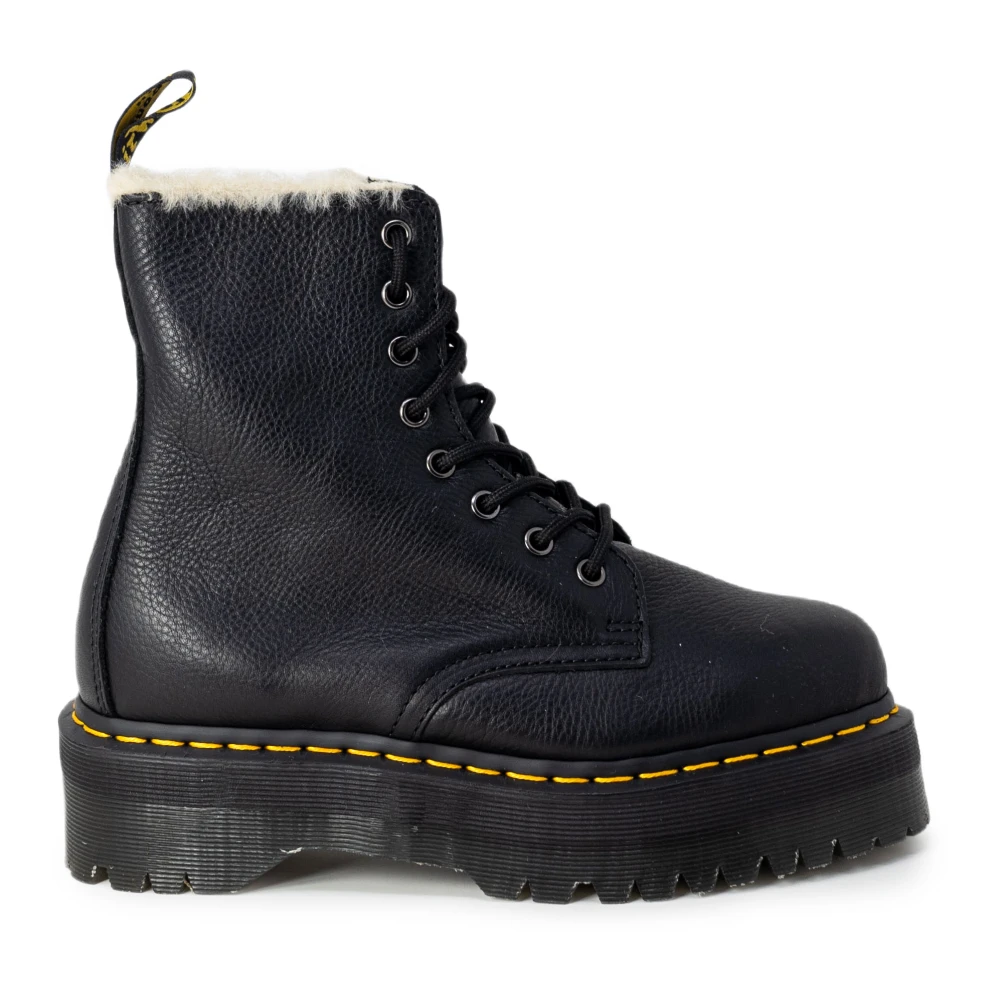 Dr. Martens Svarta Plattforms Snörstövlar Black, Dam