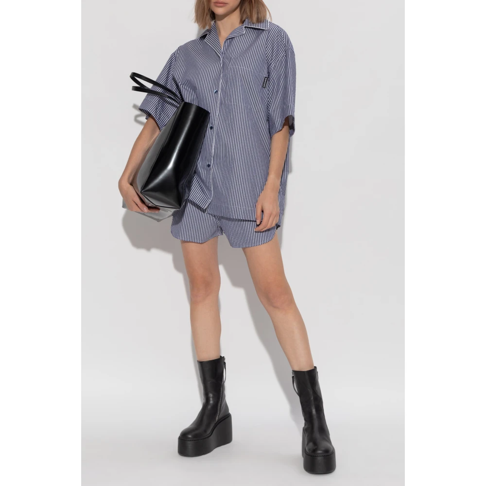 Palm Angels Oversized shirt Blue Dames