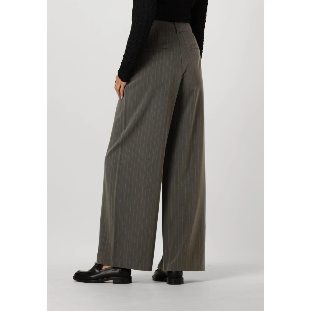 Modström Gestreepte Stijlvolle Broek Gray Dames