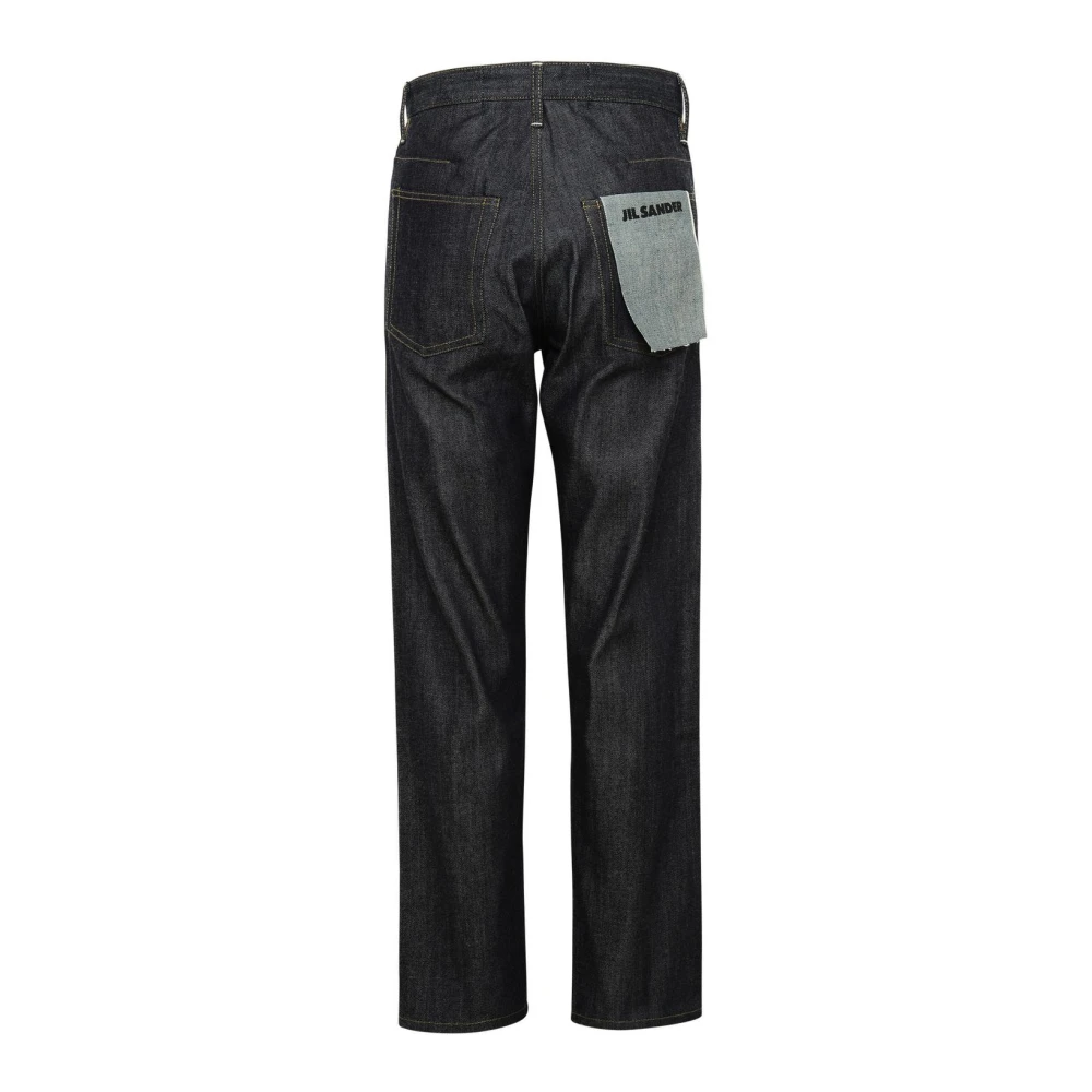 Jil Sander Zwarte katoenen jeans Black Dames