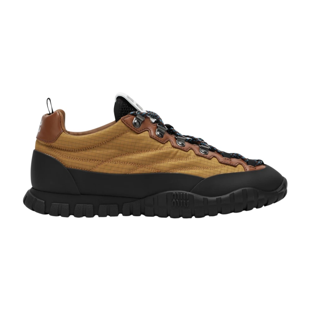 Miu Miu Beige Polyamide Athletic Sneakers - EU38/US8 - Image 6