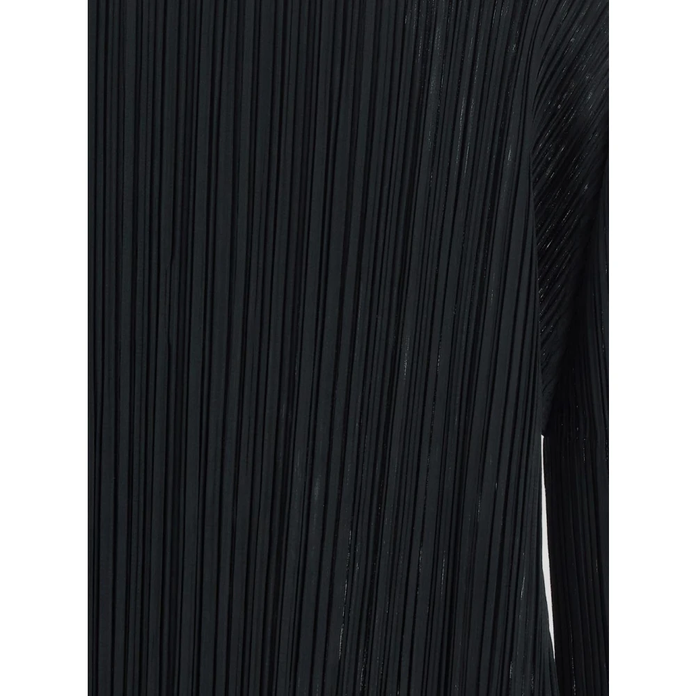 Issey Miyake Polyester Geplooide Jurk Black Dames
