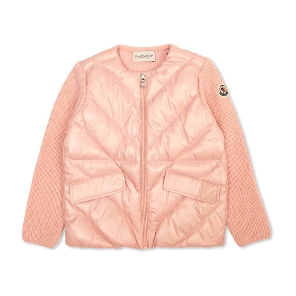 Moncler Cardigan med vadderad framsida Pink, Unisex