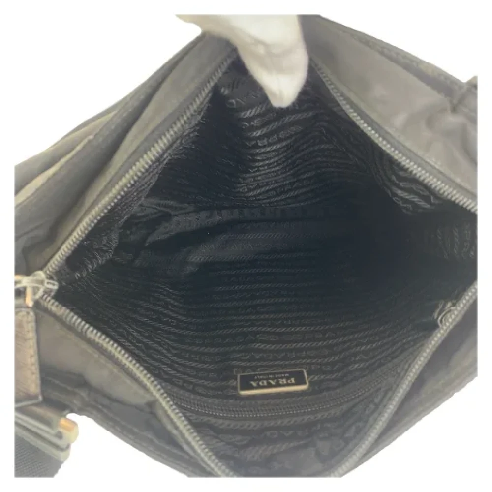Prada Vintage Pre-owned Canvas prada-bags Black Dames