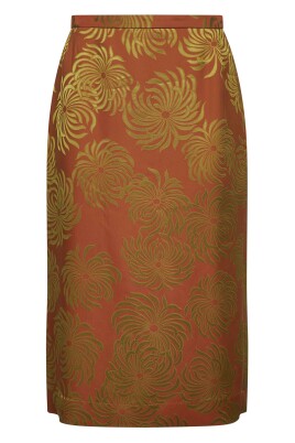 orange-floral-jacquard-skirt