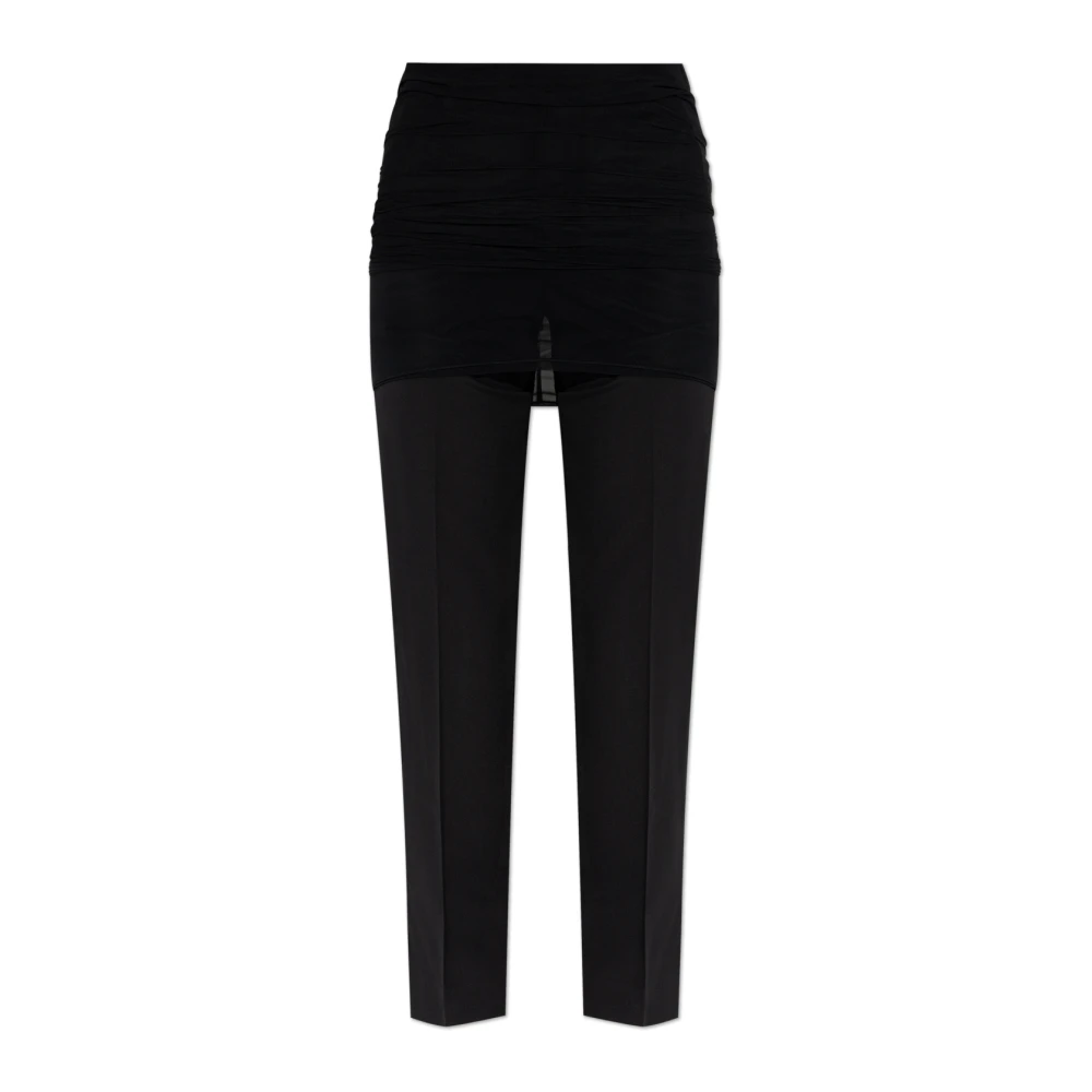 Mm6 Maison Margiela Women's Black Creased Trousers