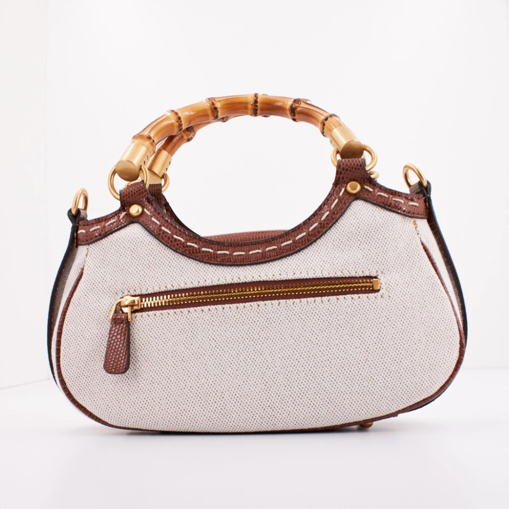 Guess Stijlvolle Mini Satchel Schoudertas Beige Dames