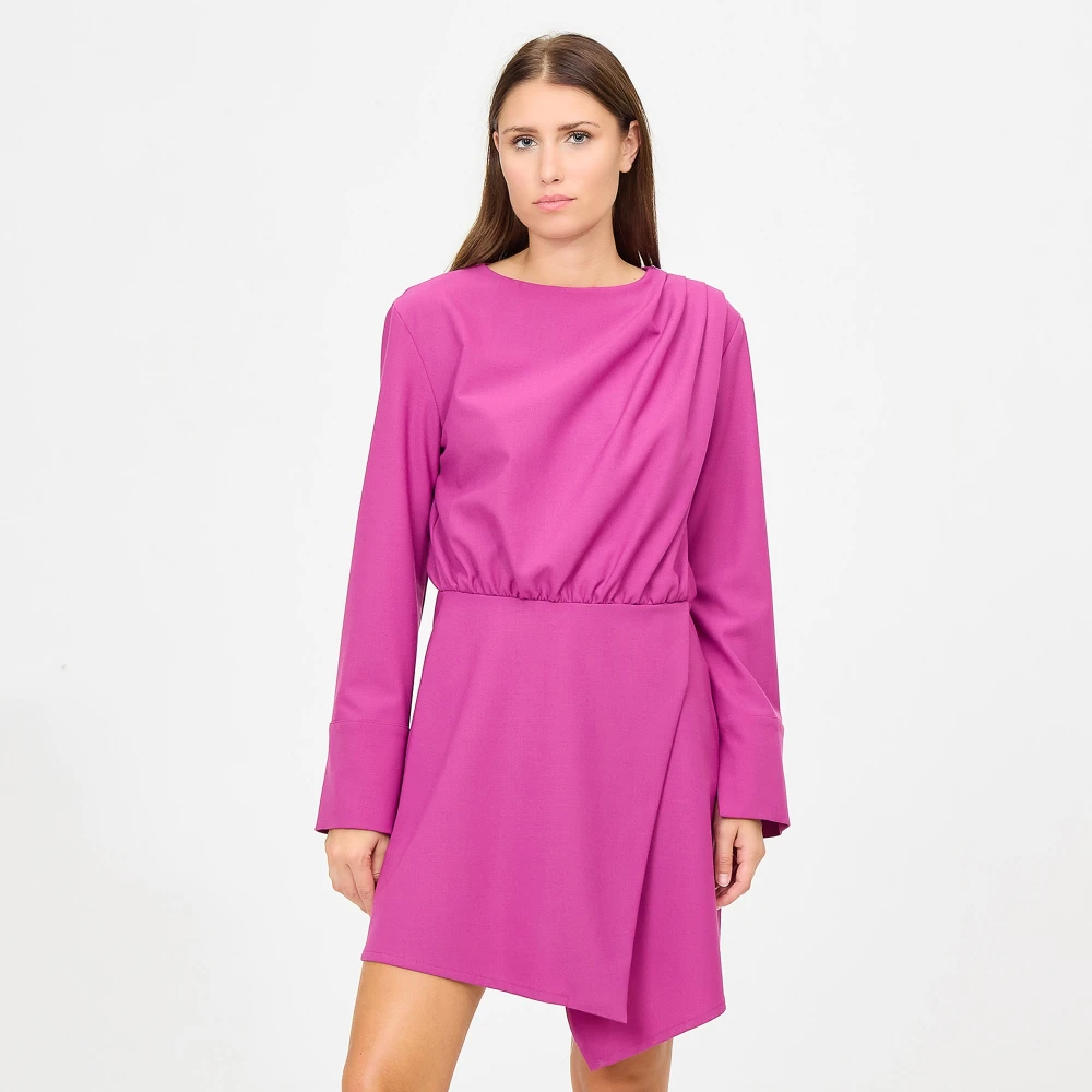 Federica Tosi Korte jurk met lange mouwen Purple Dames