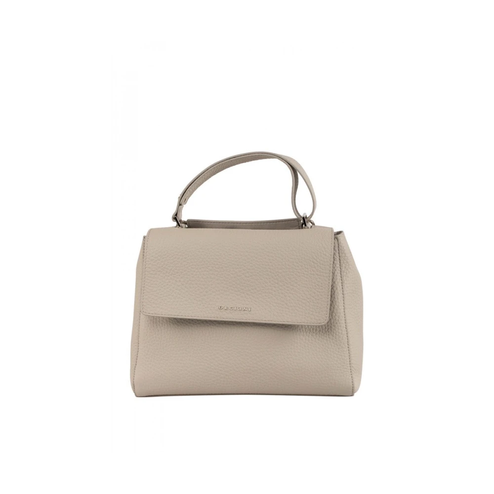 Orciani Dames Leren Handtas Sveva Medium Beige Dames