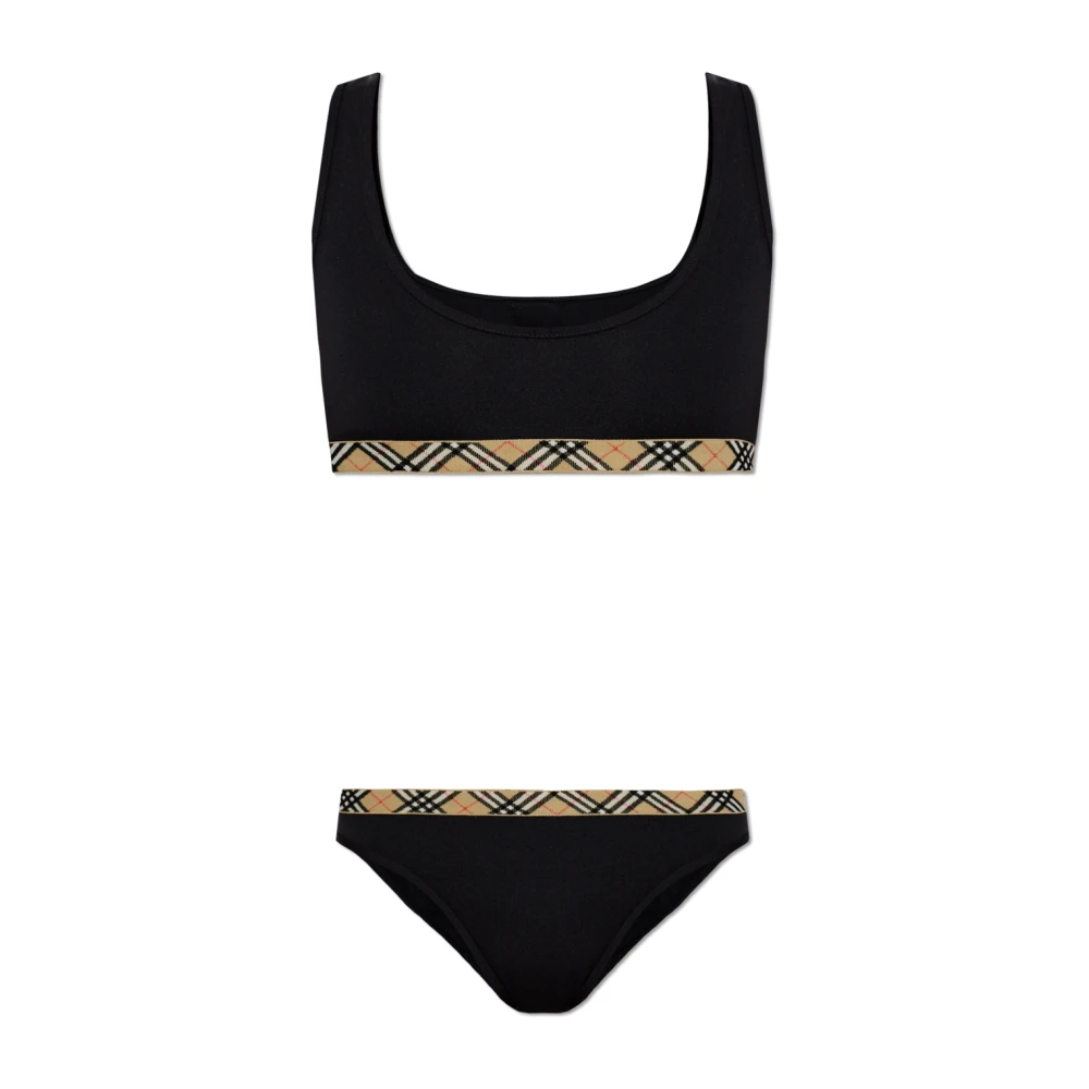 Burberry Vrouw Zwart Badmode Dames, Xs, Samphire Bikini Broekje