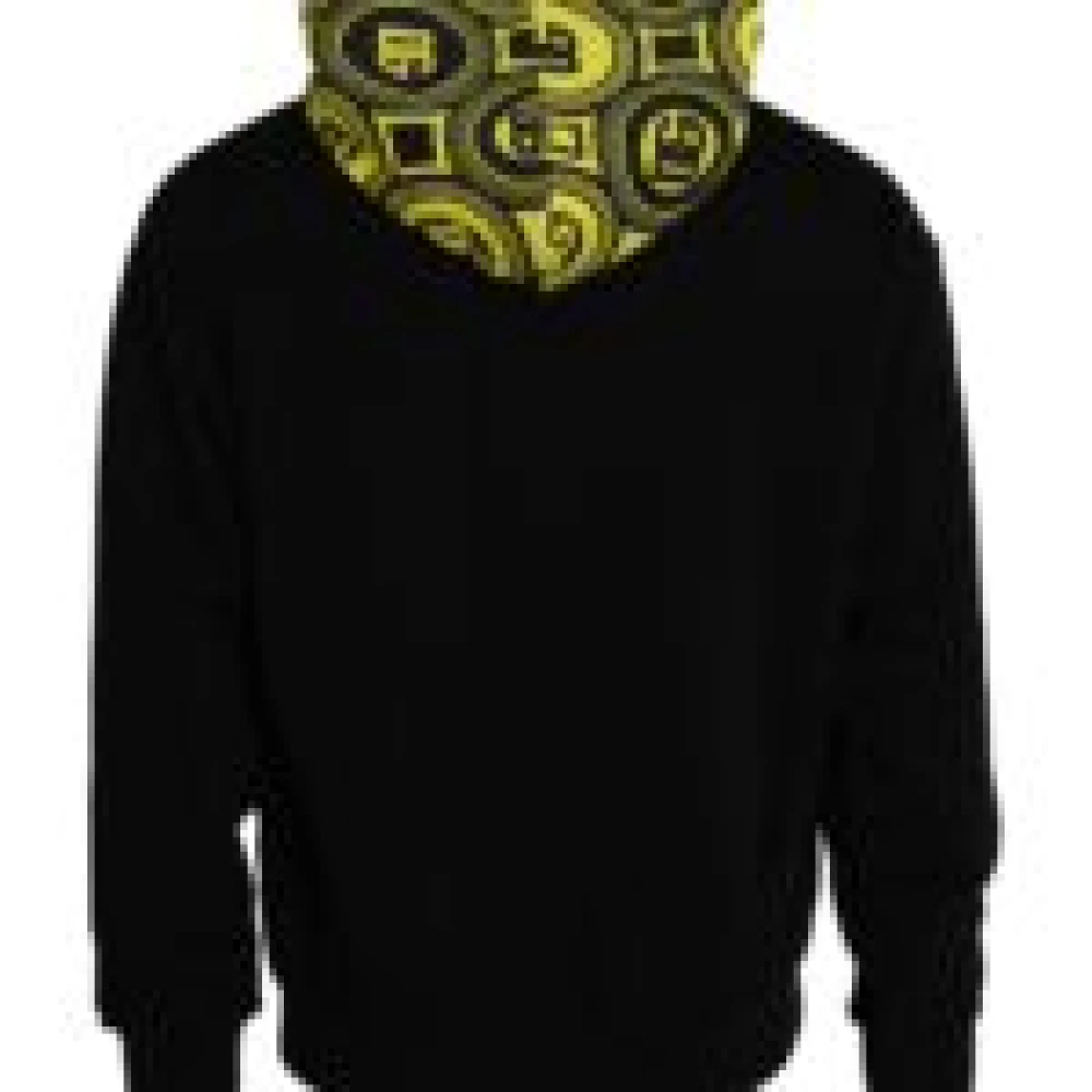 Dolce & Gabbana Zwart Logo Hoodie van Katoen Black Heren