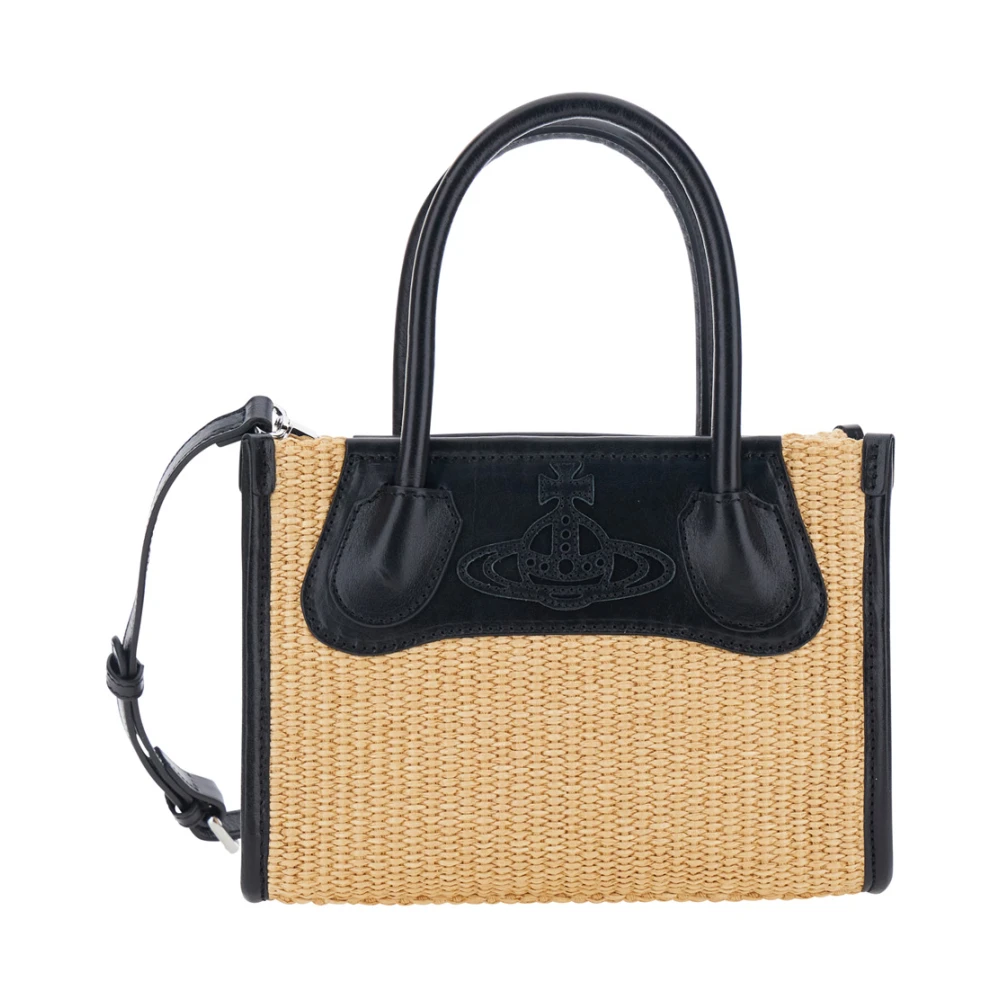 Vivienne Westwood Women's Beige Troy Small Tote Crossbody - Mini Bags - One Size - Bags