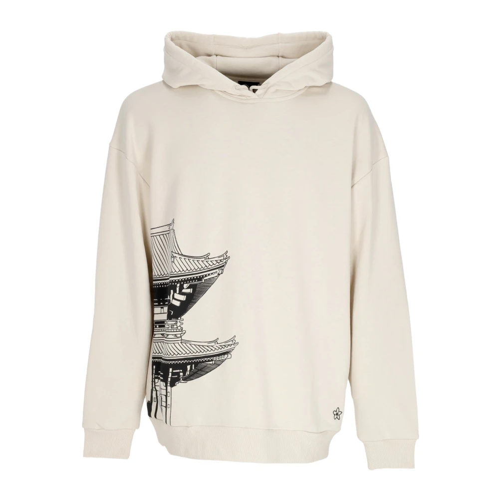 Dolly Noire Tokyo Over Hoodie Lichtgewicht Sweatshirt Beige Heren