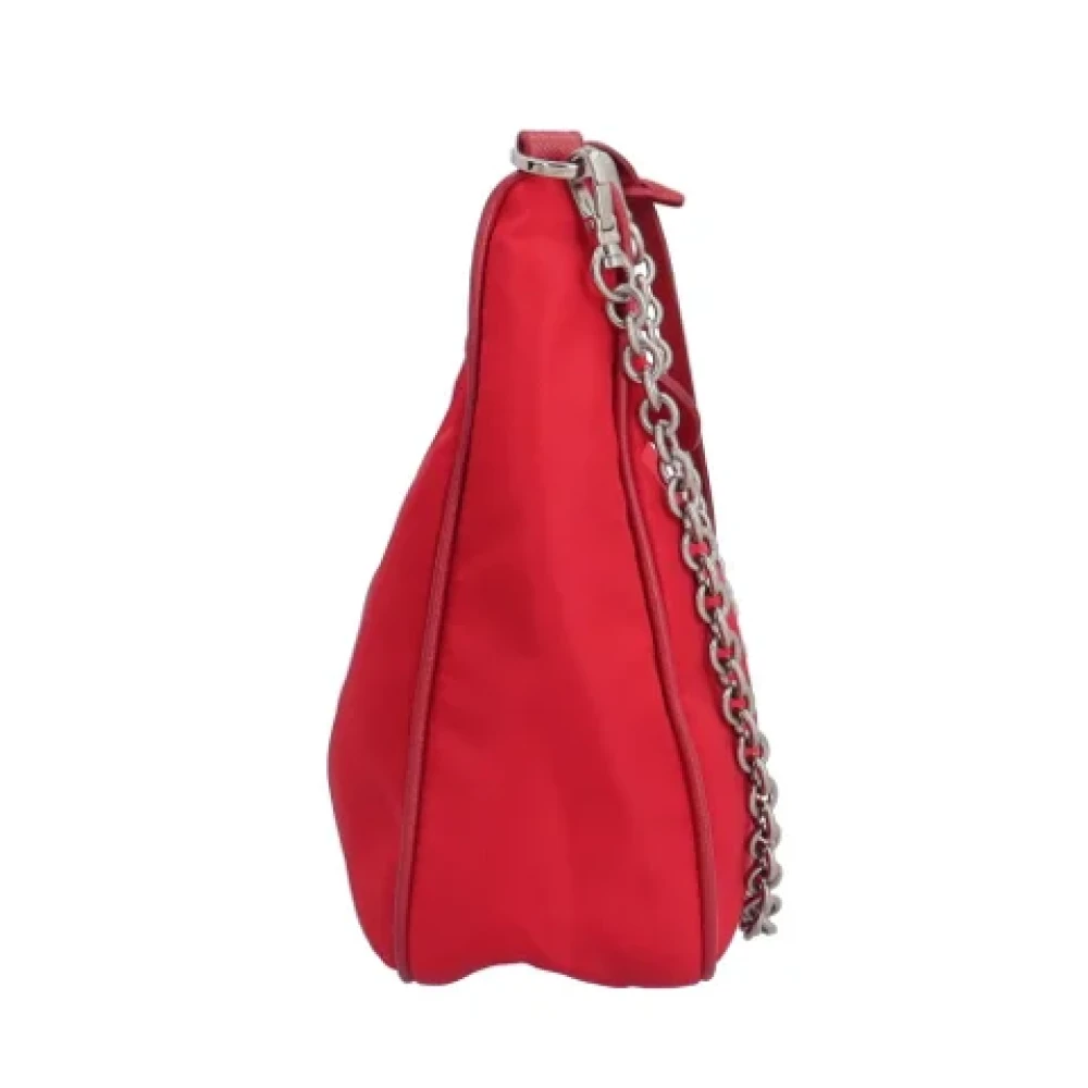 Prada Vintage Pre-owned Nylon prada-bags Red Dames
