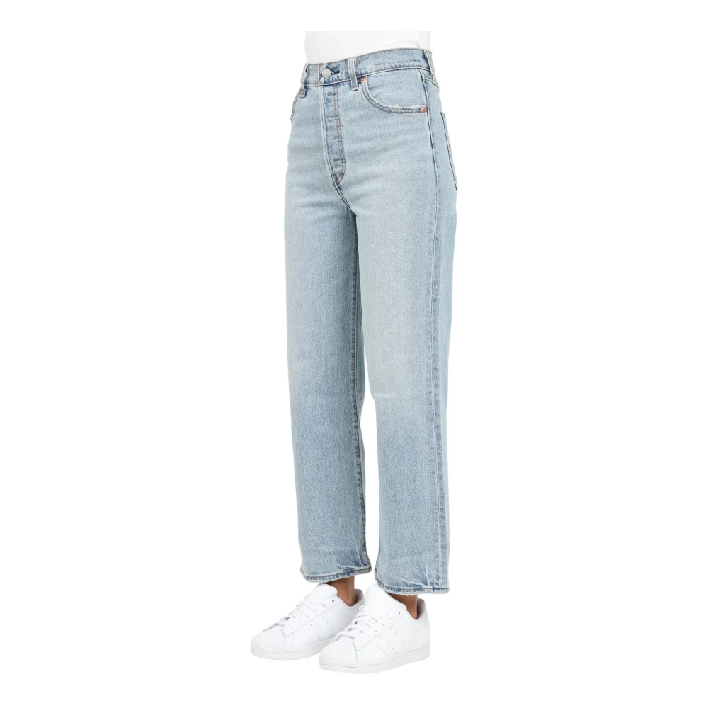 Levi's Ribcage Straight Ankle Jeans Blue Dames