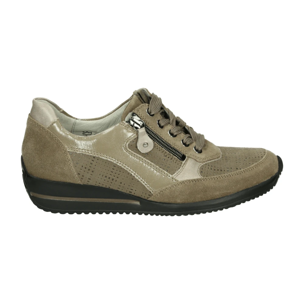 Waldläufer Sportieve Lage Damesschoenen Taupe Dames Schoenen Beige