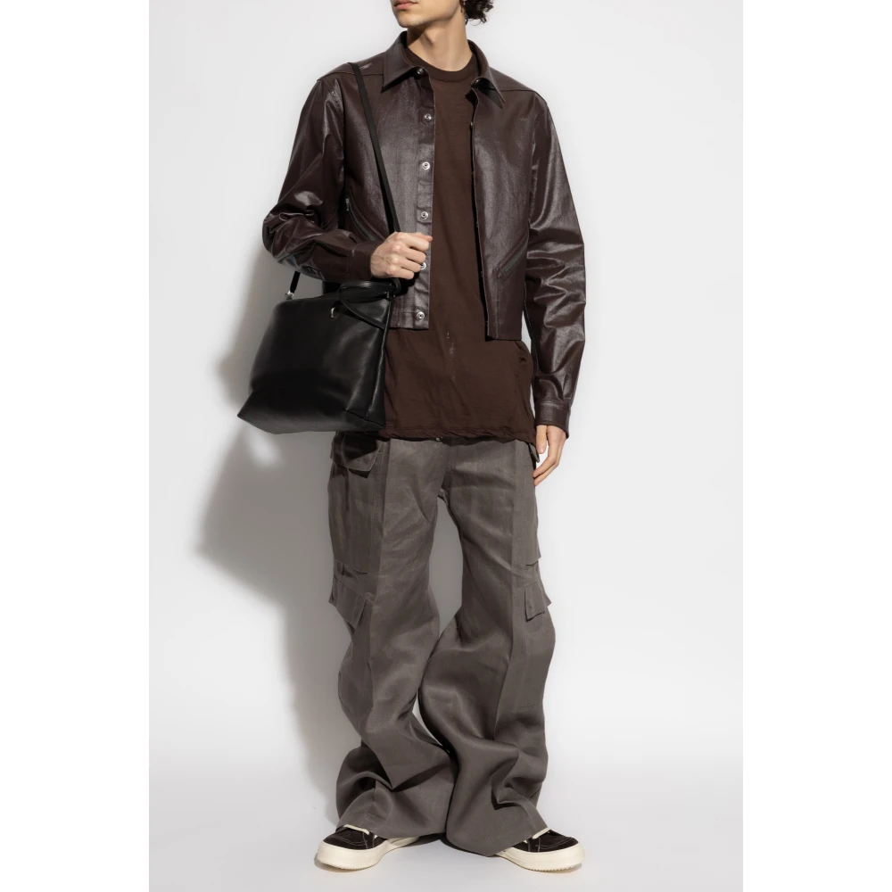 Rick Owens T-shirt Level T Brown Heren
