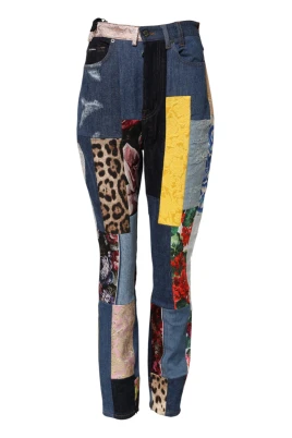 Patchwork Skinny Denim Jeans