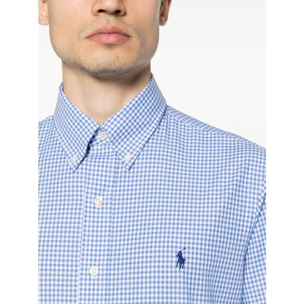 Polo Ralph Lauren Blauw geruite overhemd met ponyborduursel Blue Heren