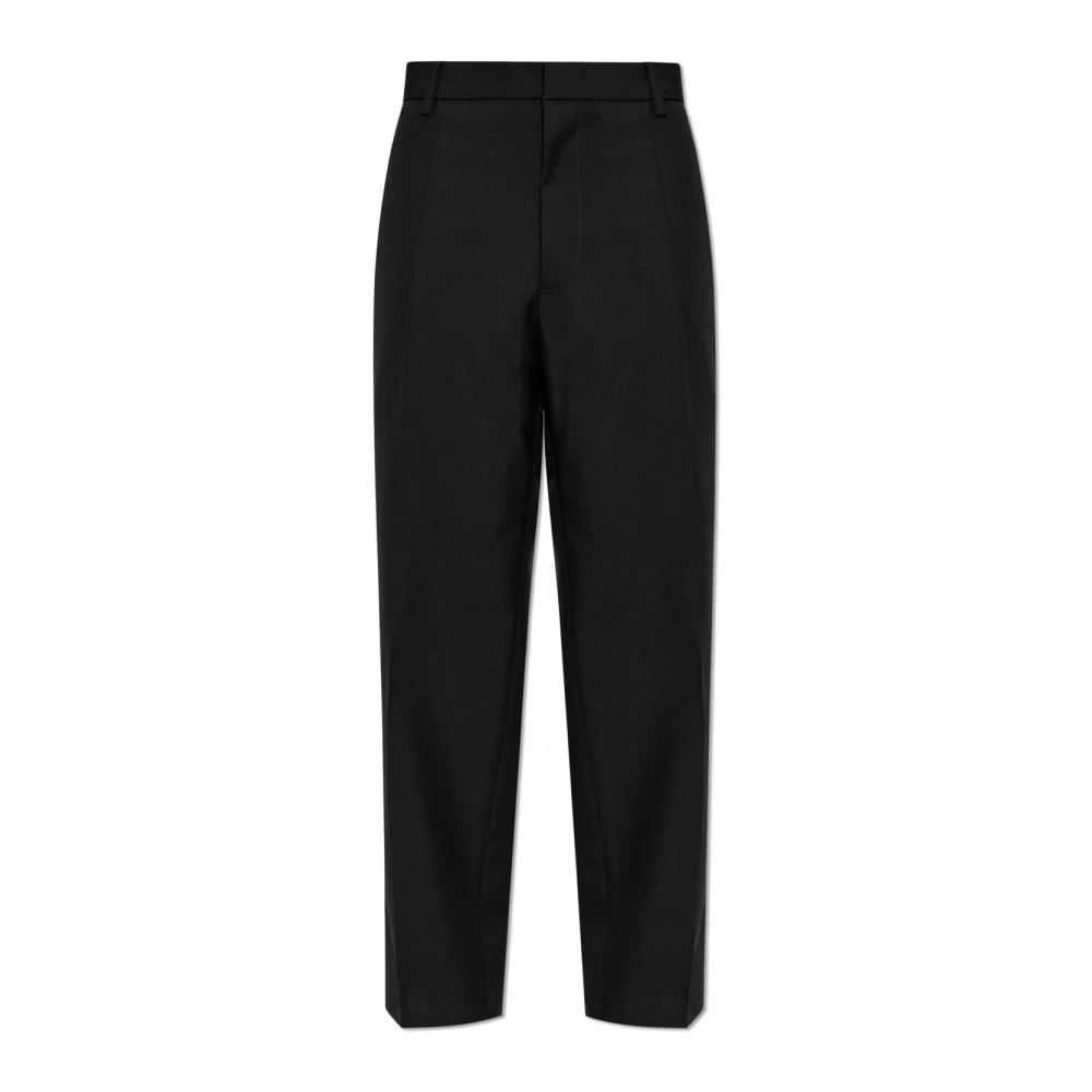Jil Sander Uomo Nero - Tapered Cropped-Leg Trousers, Size: It - 48 - Immagine 3