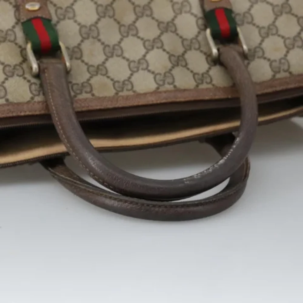 Gucci Vintage Pre-owned Leather handbags Beige Dames