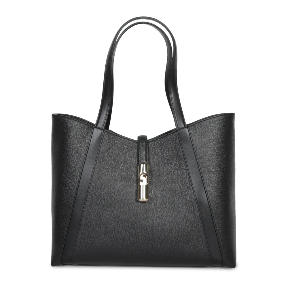 Furla Élégant Sac Hobo Argent Femme Sacs Noir  