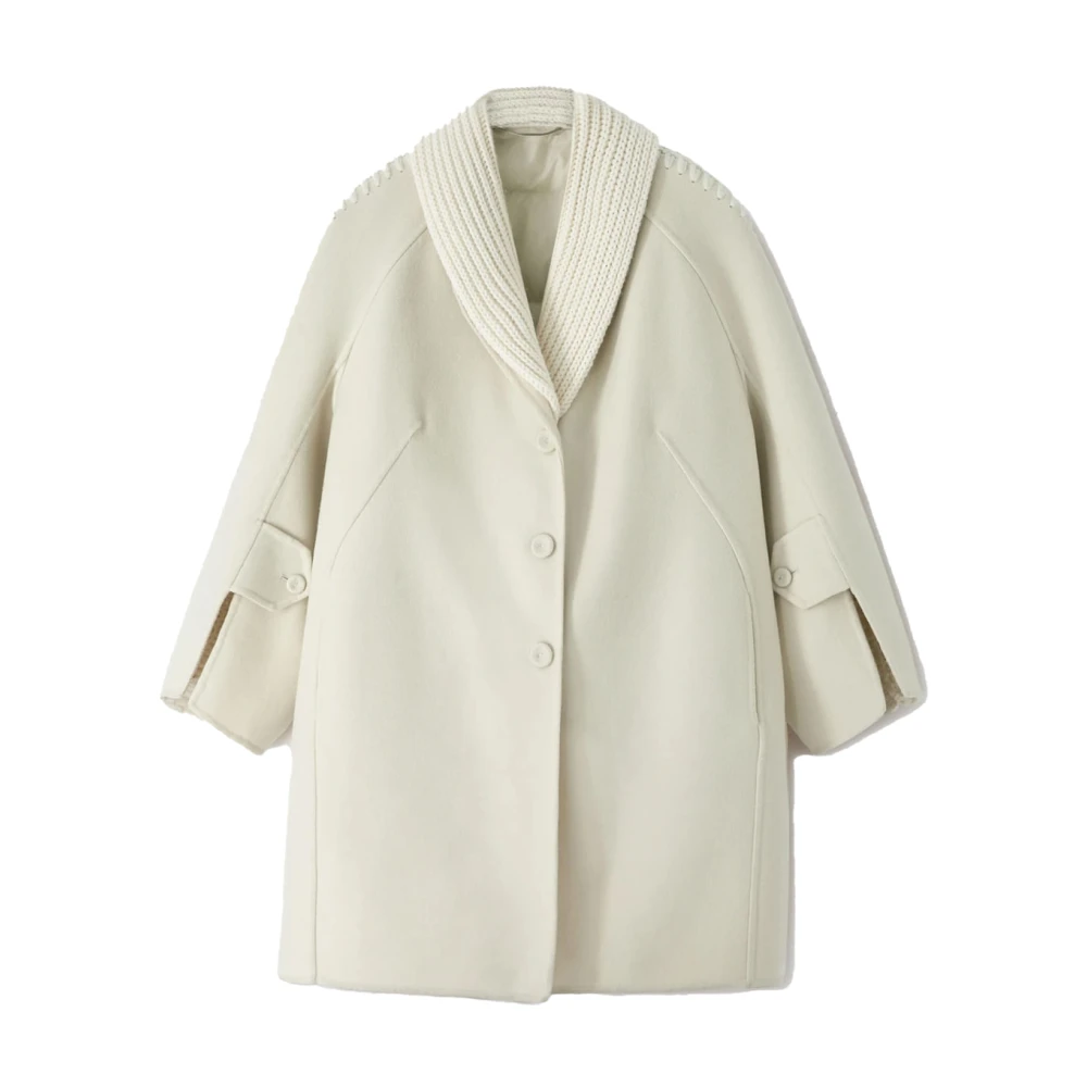 Ermanno Scervino Stijlvolle Jas voor Modieuze Look Beige Dames