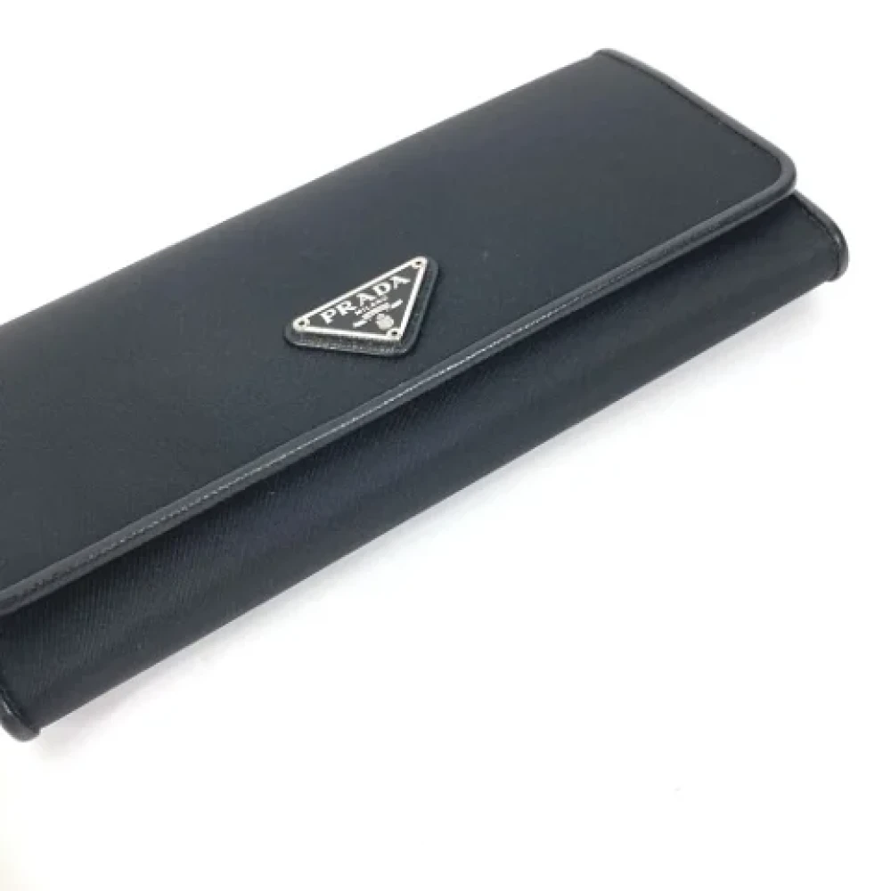 Prada Vintage Pre-owned Fabric wallets Black Dames