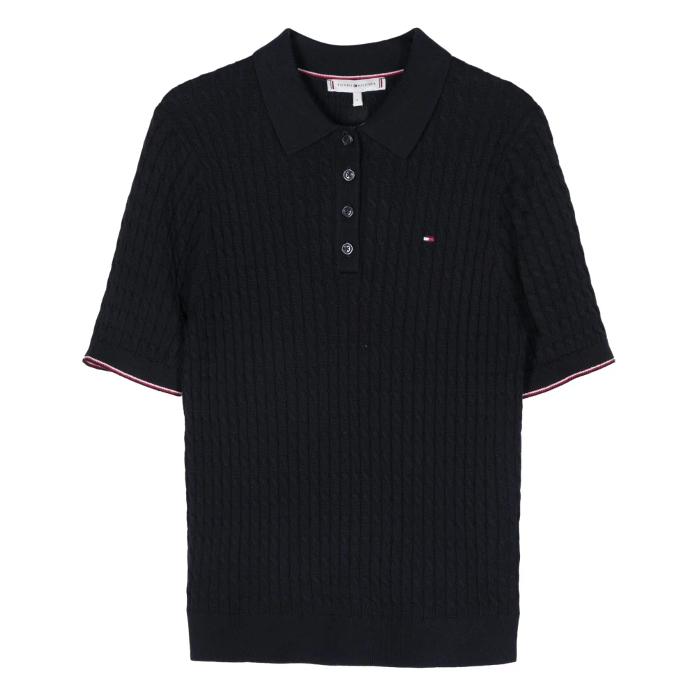 Tommy Hilfiger Blauwe Katoenen Polokraag Trui Blue Heren