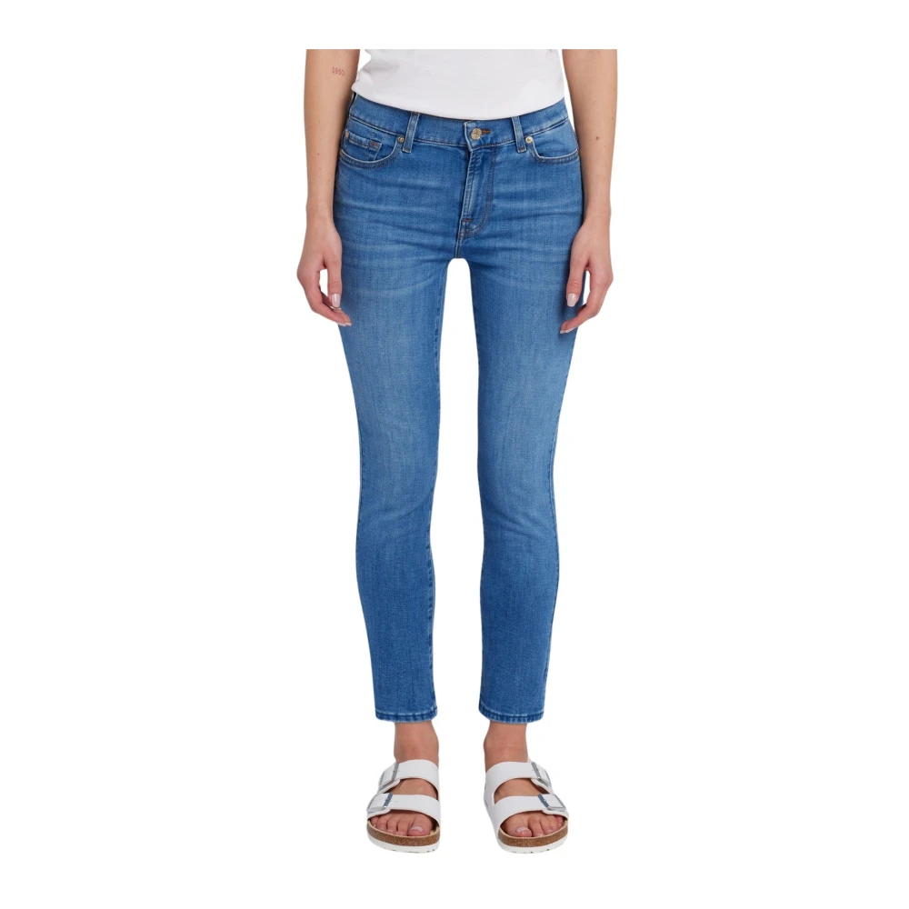 7 For All Mankind Skinny Jeans Blue Dames
