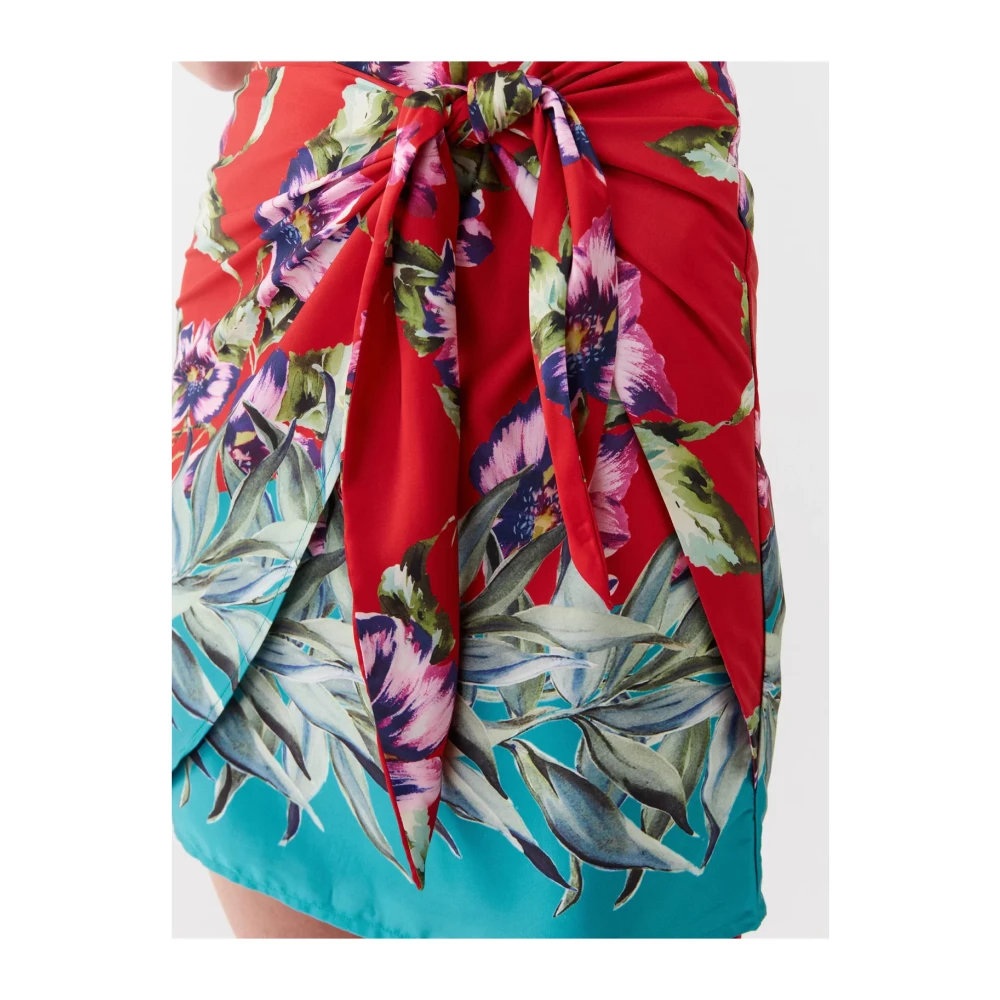 Guess Bloemen slimfit rugloze jurk Multicolor Dames