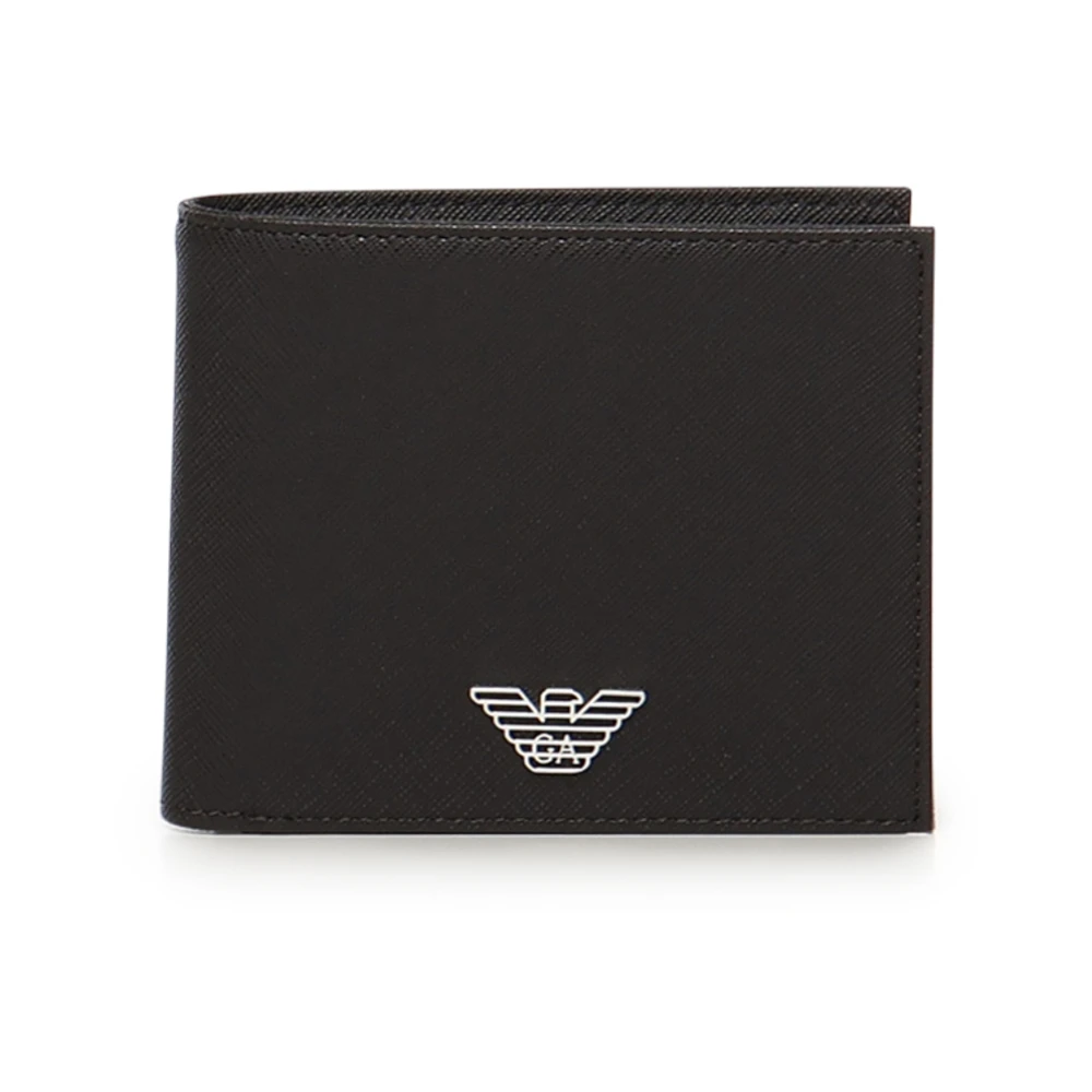 Emporio Armani Men's Brown Wallets & Cardholders, One Size, Asv Regenerated Saffiano Bifold Wallet